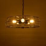 GLOBOSTAR® HELIX 01164 Vintage Κρεμαστό Φωτιστικό Οροφής με Ντουί 5 x E27 AC 220-240V IP20 - Μαύρο - Μ46 x Π46 x Υ13cm - Image 3