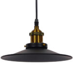 GLOBOSTAR® CARAVEL 01167 Vintage Κρεμαστό Φωτιστικό Οροφής με Ντουί 1 x E27 AC 220-240V IP20 - Μαύρο & Χρυσό - Μ22 x Π22 x Υ13cm - Image 3