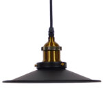 GLOBOSTAR® CARAVEL 01167 Vintage Κρεμαστό Φωτιστικό Οροφής με Ντουί 1 x E27 AC 220-240V IP20 - Μαύρο & Χρυσό - Μ22 x Π22 x Υ13cm - Image 4