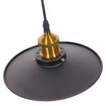 GLOBOSTAR® CARAVEL 01167 Vintage Κρεμαστό Φωτιστικό Οροφής με Ντουί 1 x E27 AC 220-240V IP20 - Μαύρο & Χρυσό - Μ22 x Π22 x Υ13cm - Image 6