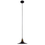 GLOBOSTAR® CARAVEL 01167 Vintage Κρεμαστό Φωτιστικό Οροφής με Ντουί 1 x E27 AC 220-240V IP20 - Μαύρο & Χρυσό - Μ22 x Π22 x Υ13cm - Image 2