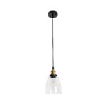GLOBOSTAR® WICKHAM 01168 Vintage Κρεμαστό Φωτιστικό Οροφής με Ντουί 1 x E27 AC 220-240V IP20 - Χρυσό & Διάφανο - Μ14 x Π14 x Y23cm - Image 4