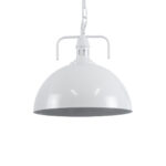 GLOBOSTAR® LARKIN 01174 Vintage Κρεμαστό Φωτιστικό Οροφής με Ντουί 1 x E27 AC 220-240V IP20 - Λευκό - Μ30 x Π30 x Y28cm - Image 2