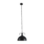 GLOBOSTAR® LARKIN 01175 Vintage Κρεμαστό Φωτιστικό Οροφής με Ντουί 1 x E27 AC 220-240V IP20 - Μαύρο - Μ30 x Π30 x Y28cm - Image 4