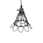 GLOBOSTAR® FLOWER IRON RUST 01181 Vintage Κρεμαστό Φωτιστικό Οροφής με Ντουί 1 x E27 AC 220-240V IP20 - Μαύρο & Μπρούτζινο - Μ10 x Π10 x Υ20cm - Image 6