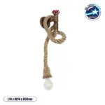 GLOBOSTAR® TROUVER 01183 Vintage Φωτιστικό Τοίχου - Απλίκα με Ντουί 1 x E27 AC 220-240V IP20 - Χάλκινο & Μπεζ - Μ14 x Π16 x Υ50cm