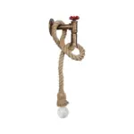 GLOBOSTAR® TROUVER 01183 Vintage Φωτιστικό Τοίχου - Απλίκα με Ντουί 1 x E27 AC 220-240V IP20 - Χάλκινο & Μπεζ - Μ14 x Π16 x Υ50cm - Image 3