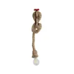 GLOBOSTAR® TROUVER 01183 Vintage Φωτιστικό Τοίχου - Απλίκα με Ντουί 1 x E27 AC 220-240V IP20 - Χάλκινο & Μπεζ - Μ14 x Π16 x Υ50cm - Image 4