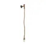 GLOBOSTAR® TROUVER 01183 Vintage Φωτιστικό Τοίχου - Απλίκα με Ντουί 1 x E27 AC 220-240V IP20 - Χάλκινο & Μπεζ - Μ14 x Π16 x Υ50cm - Image 5