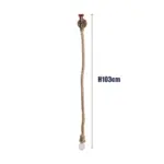 GLOBOSTAR® TROUVER 01183 Vintage Φωτιστικό Τοίχου - Απλίκα με Ντουί 1 x E27 AC 220-240V IP20 - Χάλκινο & Μπεζ - Μ14 x Π16 x Υ50cm - Image 6