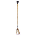 GLOBOSTAR® LANTERN 01186 Vintage Κρεμαστό Φωτιστικό Οροφής με Ντουί 1 x E27 AC 220-240V IP20 - Μπεζ & Μαύρο - Μ15 x Π15 x Υ24cm - Image 2