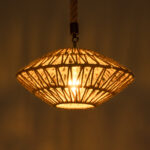 GLOBOSTAR® DOGMA 01187 Boho Κρεμαστό Φωτιστικό Οροφής με Ντουί 1 x E27 AC 220-240V IP20 - Μπεζ - Μ40 x Π40 x Υ20cm - Image 3
