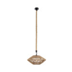 GLOBOSTAR® DOGMA 01187 Boho Κρεμαστό Φωτιστικό Οροφής με Ντουί 1 x E27 AC 220-240V IP20 - Μπεζ - Μ40 x Π40 x Υ20cm - Image 4