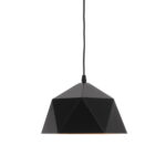 GLOBOSTAR® HEXAGON 01194 Μοντέρνο Κρεμαστό Φωτιστικό Οροφής με Ντουί 1 x E27 AC 220-240V IP20 - Μαύρο & Χρυσό - Μ25 x Π25 x Υ15cm - Image 5