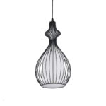 GLOBOSTAR® REA 01197 Μοντέρνο Κρεμαστό Φωτιστικό Οροφής με Ντουί 1 x E27 AC 220-240V IP20 - Μαύρο & Λευκό - Μ21 x Π21 x Υ40cm - Image 2