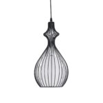 GLOBOSTAR® REA 01197 Μοντέρνο Κρεμαστό Φωτιστικό Οροφής με Ντουί 1 x E27 AC 220-240V IP20 - Μαύρο & Λευκό - Μ21 x Π21 x Υ40cm - Image 5