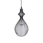GLOBOSTAR® REA 01197 Μοντέρνο Κρεμαστό Φωτιστικό Οροφής με Ντουί 1 x E27 AC 220-240V IP20 - Μαύρο & Λευκό - Μ21 x Π21 x Υ40cm - Image 6