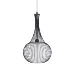 GLOBOSTAR® LILY 01198 Μοντέρνο Κρεμαστό Φωτιστικό Οροφής με Ντουί 1 x E27 AC 220-240V IP20 - Μαύρο & Λευκό - Μ30 x Π30 x Υ50cm - Image 4