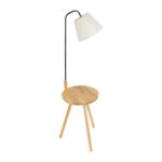 GLOBOSTAR® TIFFANY 01206 Μοντέρνο Επιδαπέδιο Φωτιστικό με Ντουί 1 x E27 AC 220-240V IP20 - Μπεζ & Λευκό - Μ28 x Π28 x Υ140cm - Image 4