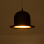 GLOBOSTAR® CHARLO 01214 Vintage Κρεμαστό Φωτιστικό Οροφής με Ντουί 1 x E27 AC 220-240V IP20 - Μαύρο & Χρυσό - Μ26 x Π26 x Υ16cm - Image 3