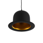 GLOBOSTAR® CHARLO 01214 Vintage Κρεμαστό Φωτιστικό Οροφής με Ντουί 1 x E27 AC 220-240V IP20 - Μαύρο & Χρυσό - Μ26 x Π26 x Υ16cm - Image 6