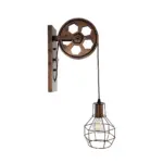 GLOBOSTAR® RYDON 01216 Vintage Φωτιστικό Τοίχου - Απλίκα με Ντουί 1 x E27 AC 220-240V IP20 - Χάλκινο Εφέ Σκουριάς - Μ15 x Π24 x Υ70cm - Image 4