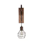 GLOBOSTAR® RYDON 01216 Vintage Φωτιστικό Τοίχου - Απλίκα με Ντουί 1 x E27 AC 220-240V IP20 - Χάλκινο Εφέ Σκουριάς - Μ15 x Π24 x Υ70cm - Image 5