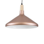 GLOBOSTAR® FELICITA 01223 Μοντέρνο Κρεμαστό Φωτιστικό Οροφής με Ντουί 1 x E27 AC 220-240V IP20 - Χάλκινο & Λευκό - Μ40 x Π40 x Υ30cm - Image 2