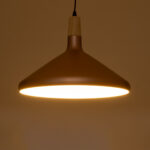 GLOBOSTAR® FELICITA 01223 Μοντέρνο Κρεμαστό Φωτιστικό Οροφής με Ντουί 1 x E27 AC 220-240V IP20 - Χάλκινο & Λευκό - Μ40 x Π40 x Υ30cm - Image 3