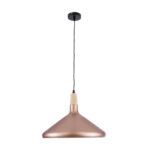 GLOBOSTAR® FELICITA 01223 Μοντέρνο Κρεμαστό Φωτιστικό Οροφής με Ντουί 1 x E27 AC 220-240V IP20 - Χάλκινο & Λευκό - Μ40 x Π40 x Υ30cm - Image 4