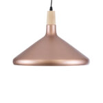 GLOBOSTAR® FELICITA 01223 Μοντέρνο Κρεμαστό Φωτιστικό Οροφής με Ντουί 1 x E27 AC 220-240V IP20 - Χάλκινο & Λευκό - Μ40 x Π40 x Υ30cm - Image 5