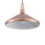 GLOBOSTAR® FELICITA 01223 Μοντέρνο Κρεμαστό Φωτιστικό Οροφής με Ντουί 1 x E27 AC 220-240V IP20 - Χάλκινο & Λευκό - Μ40 x Π40 x Υ30cm - Image 6
