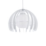 GLOBOSTAR® INGLEY 01225 Μοντέρνο Κρεμαστό Φωτιστικό Οροφής με Ντουί 1 x E27 AC 220-240V IP20 - Λευκό - Μ26 x Π26 x Υ21cm - Image 2