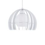 GLOBOSTAR® INGLEY 01225 Μοντέρνο Κρεμαστό Φωτιστικό Οροφής με Ντουί 1 x E27 AC 220-240V IP20 - Λευκό - Μ26 x Π26 x Υ21cm - Image 5