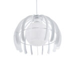 GLOBOSTAR® INGLEY 01225 Μοντέρνο Κρεμαστό Φωτιστικό Οροφής με Ντουί 1 x E27 AC 220-240V IP20 - Λευκό - Μ26 x Π26 x Υ21cm - Image 6