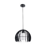 GLOBOSTAR® INGLEY 01226 Μοντέρνο Κρεμαστό Φωτιστικό Οροφής με Ντουί 1 x E27 AC 220-240V IP20 - Μαύρο & Λευκό - Μ26 x Π26 x Υ21cm - Image 4