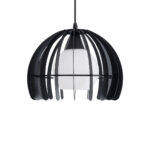 GLOBOSTAR® INGLEY 01226 Μοντέρνο Κρεμαστό Φωτιστικό Οροφής με Ντουί 1 x E27 AC 220-240V IP20 - Μαύρο & Λευκό - Μ26 x Π26 x Υ21cm - Image 5