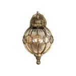 GLOBOSTAR® ETOILE 01227 Vintage Φωτιστικό Τοίχου - Απλίκα με Ντουί 1 x E27 AC 220-240V IP20 - Μπρούτζινο & Μελί - Μ19 x Π21 x Υ34cm - Image 5