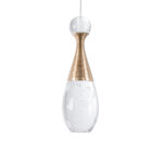 GLOBOSTAR® JADORE 01232 Μοντέρνο Κρεμαστό Φωτιστικό Οροφής LED 5W 400lm 120° AC 220-240V IP20 Θερμό Λευκό 2700K - Lumileds SMD Chip - Χρυσό & Διάφανο - Μ8 x Π8 x Υ26cm - 2 Χρόνια Εγγύηση - Image 4