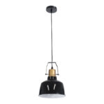 GLOBOSTAR® DEVOTA 01235 Vintage Κρεμαστό Φωτιστικό Οροφής με Ντουί 1 x E27 AC 220-240V IP20 - Μαύρο & Χρυσό - Μ22 x Π22 x Υ30cm - Image 4
