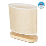 GLOBOSTAR® CHIARA 01241 Boho Επιτραπέζιο Φωτιστικό Πορτατίφ με Ντουί 1 x E27 AC 220-240V IP20 - Μπεζ - Μ25 x Π12 x Υ26cm