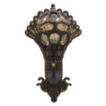 GLOBOSTAR® CORNELIA 01250 Vintage Φωτιστικό Τοίχου - Απλίκα με Ντουί 1 x E27 AC 220-240V IP20 - Καφέ & Χρυσό - Μ20 x Π32 x Υ55cm - Image 5