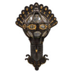 GLOBOSTAR® CORNELIA 01250 Vintage Φωτιστικό Τοίχου - Απλίκα με Ντουί 1 x E27 AC 220-240V IP20 - Καφέ & Χρυσό - Μ20 x Π32 x Υ55cm - Image 6