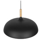 GLOBOSTAR® VALLETE 01258 Μοντέρνο Κρεμαστό Φωτιστικό Οροφής με Ντουί 1 x E27 AC 220-240V IP20 - Μαύρο & Μπεζ - Μ45 x Π45 x Υ27cm - Image 3