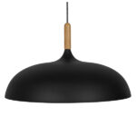 GLOBOSTAR® VALLETE 01258 Μοντέρνο Κρεμαστό Φωτιστικό Οροφής με Ντουί 1 x E27 AC 220-240V IP20 - Μαύρο & Μπεζ - Μ45 x Π45 x Υ27cm - Image 4
