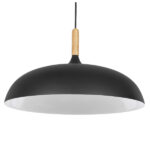 GLOBOSTAR® VALLETE 01258 Μοντέρνο Κρεμαστό Φωτιστικό Οροφής με Ντουί 1 x E27 AC 220-240V IP20 - Μαύρο & Μπεζ - Μ45 x Π45 x Υ27cm - Image 5