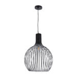 GLOBOSTAR® SCANDI 01266 Μοντέρνο Κρεμαστό Φωτιστικό Οροφής με Ντουί 1 x E27 AC 220-240V IP20 - Μαύρο - Μ38 x Π38 x Υ50cm - Image 4