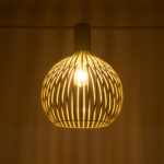 GLOBOSTAR® SCANDI 01267 Vintage Κρεμαστό Φωτιστικό Οροφής με Ντουί 1 x E27 AC 220-240V IP20 - Μπεζ - Μ38 x Π38 x Y50cm - Image 3