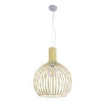 GLOBOSTAR® SCANDI 01267 Vintage Κρεμαστό Φωτιστικό Οροφής με Ντουί 1 x E27 AC 220-240V IP20 - Μπεζ - Μ38 x Π38 x Y50cm - Image 4