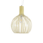 GLOBOSTAR® SCANDI 01267 Vintage Κρεμαστό Φωτιστικό Οροφής με Ντουί 1 x E27 AC 220-240V IP20 - Μπεζ - Μ38 x Π38 x Y50cm - Image 5